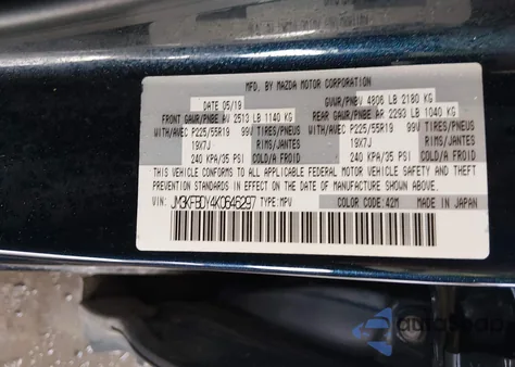 2019 Mazda Cx-5 Grand Touring Reserve z USA, uszkodzony, nr VIN JM3KFBDY4K0646297